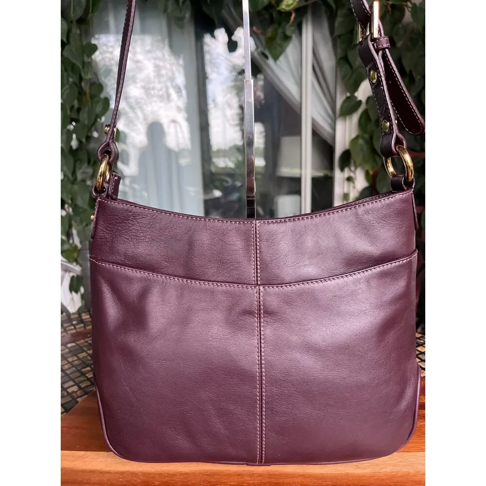 Etienne Aigner Vintage Dark Burgundy Leather Shoulder Bag